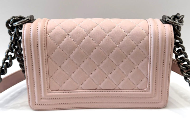 CHANEL QUILTED CALFSKIN SMALL BOY SHOULDER BAG