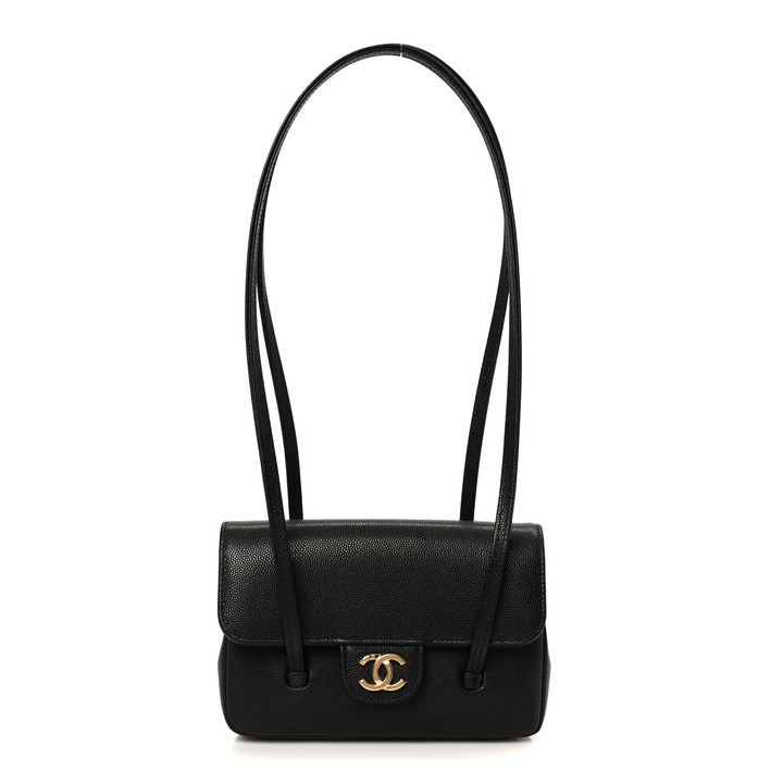 CHANEL SHINY CAVIAR MINI PREPPY COCO SHOULDER BAG