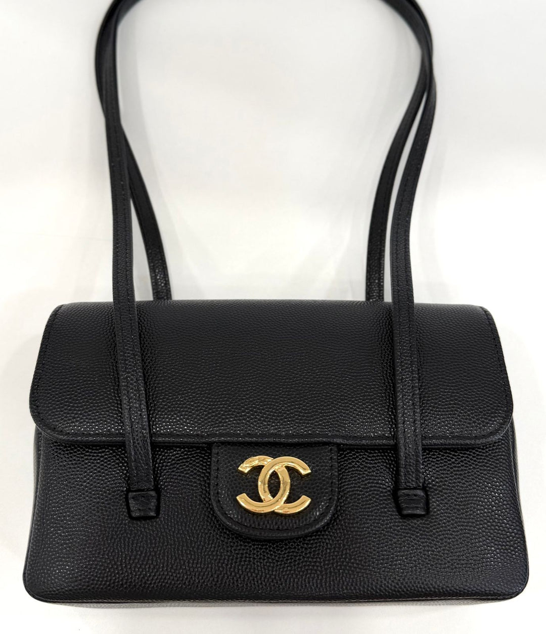 CHANEL SHINY CAVIAR MINI PREPPY COCO SHOULDER BAG
