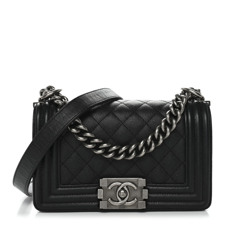 CHANEL SMALL CAVIAR QUILTED BOY SHOULDER BAG