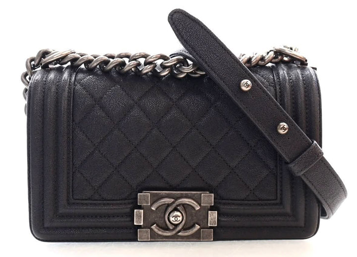CHANEL SMALL CAVIAR QUILTED BOY SHOULDER BAG