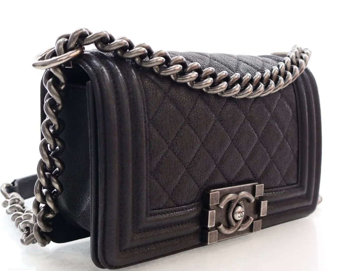 CHANEL SMALL CAVIAR QUILTED BOY SHOULDER BAG