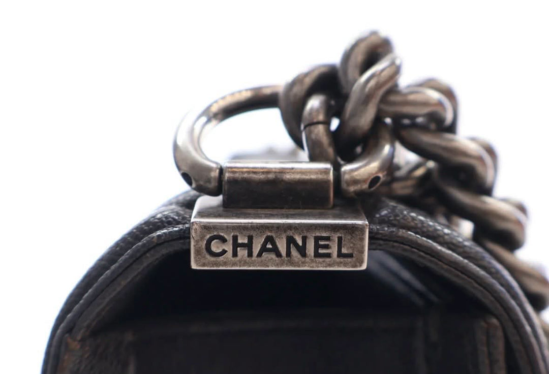 CHANEL SMALL CAVIAR QUILTED BOY SHOULDER BAG