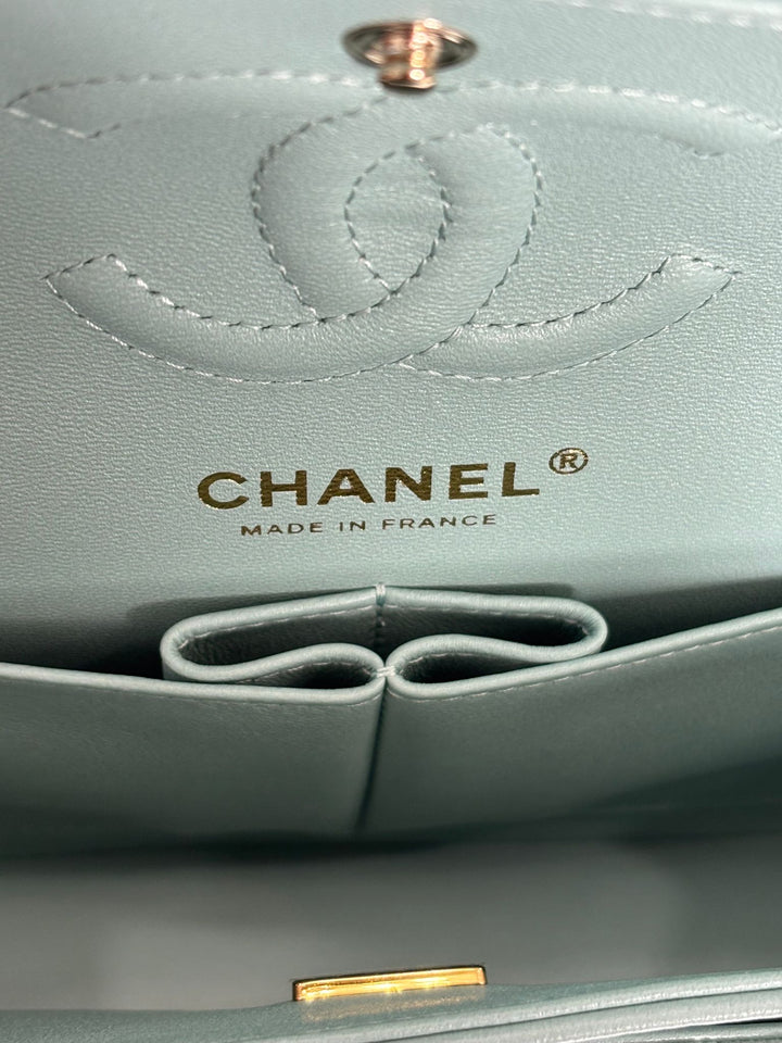 CHANEL VELVET QUILTED SMALL DOUBLE FLAP BAG