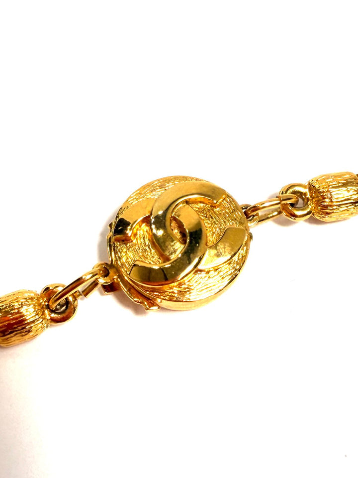 CHANEL VINTAGE GOLD PLATED NECKLACE