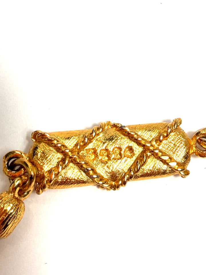 CHANEL VINTAGE GOLD PLATED NECKLACE