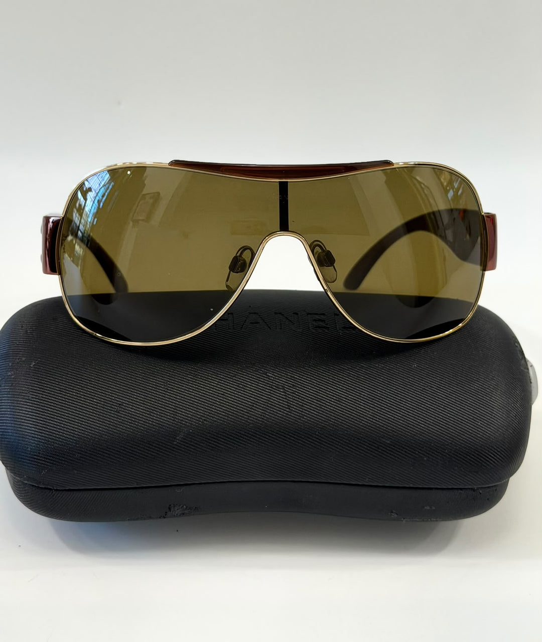 CHANEL VINTAGE SHIELD SUNGLASSES