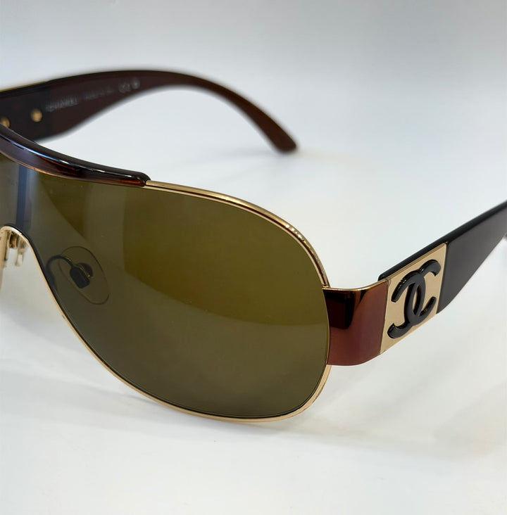 CHANEL VINTAGE SHIELD SUNGLASSES