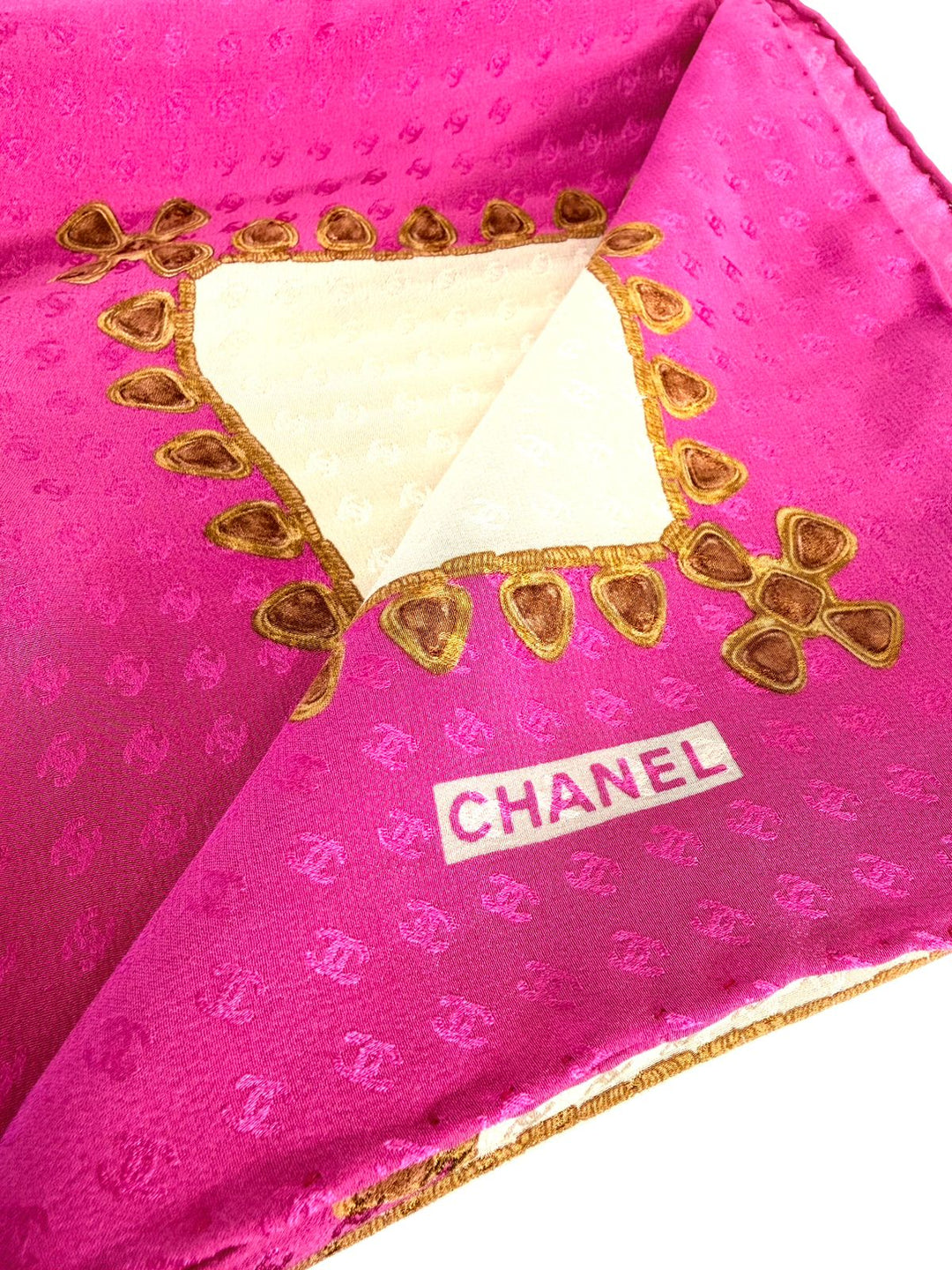 CHANEL VINTAGE SILK SCARF