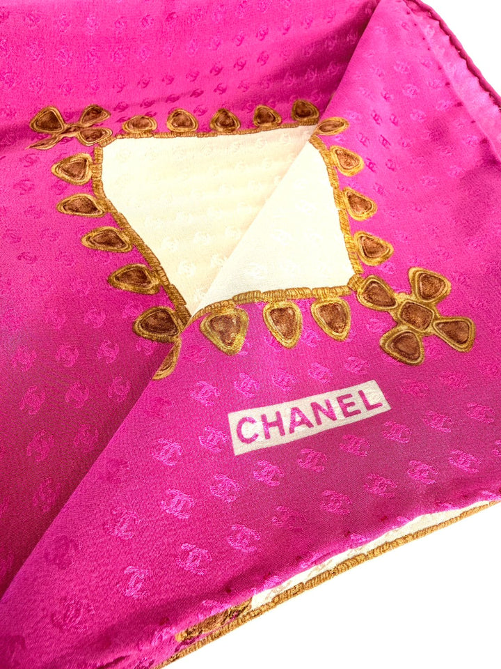 CHANEL VINTAGE SILK SCARF