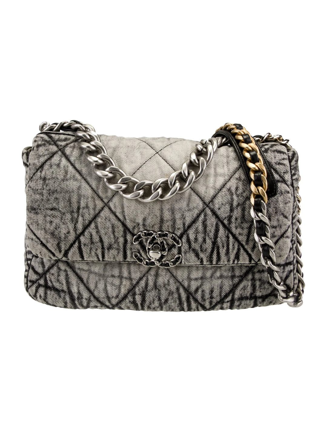 CHANEL 19 ディズヌフ チェーンパース グレー 31番台 CHANEL 19 DISTRESSED DENIM BAG – Caroline's Fashion Luxuries