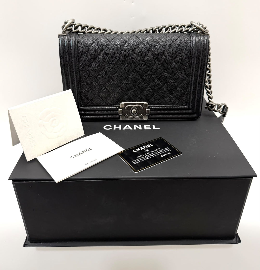 CHANEL MEDIUM CAVIAR QUILTED BOY BAG