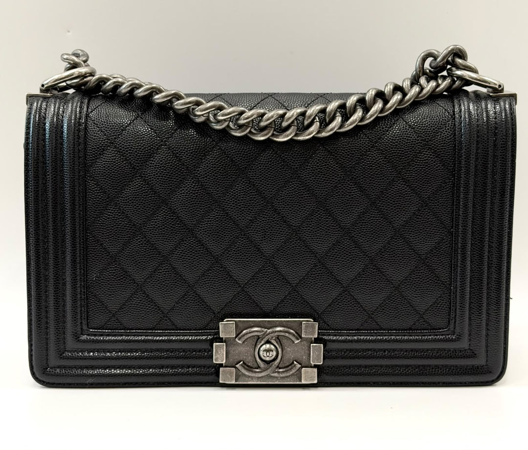 CHANEL MEDIUM CAVIAR QUILTED BOY BAG