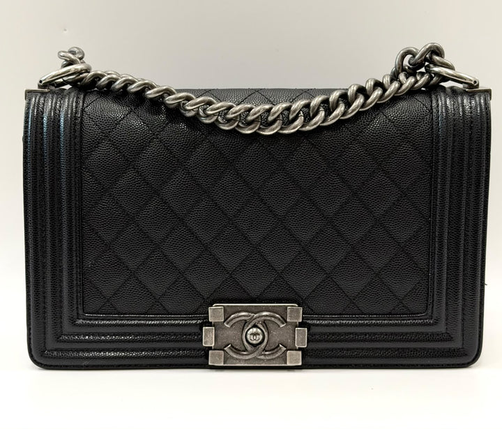 CHANEL MEDIUM CAVIAR QUILTED BOY BAG