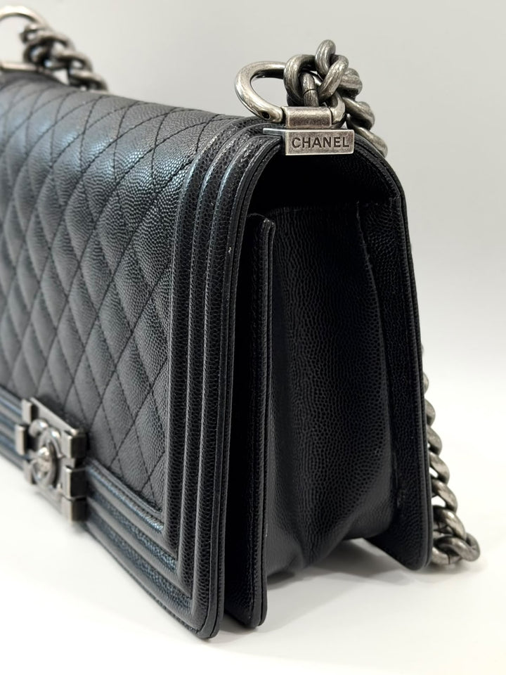 CHANEL MEDIUM CAVIAR QUILTED BOY BAG