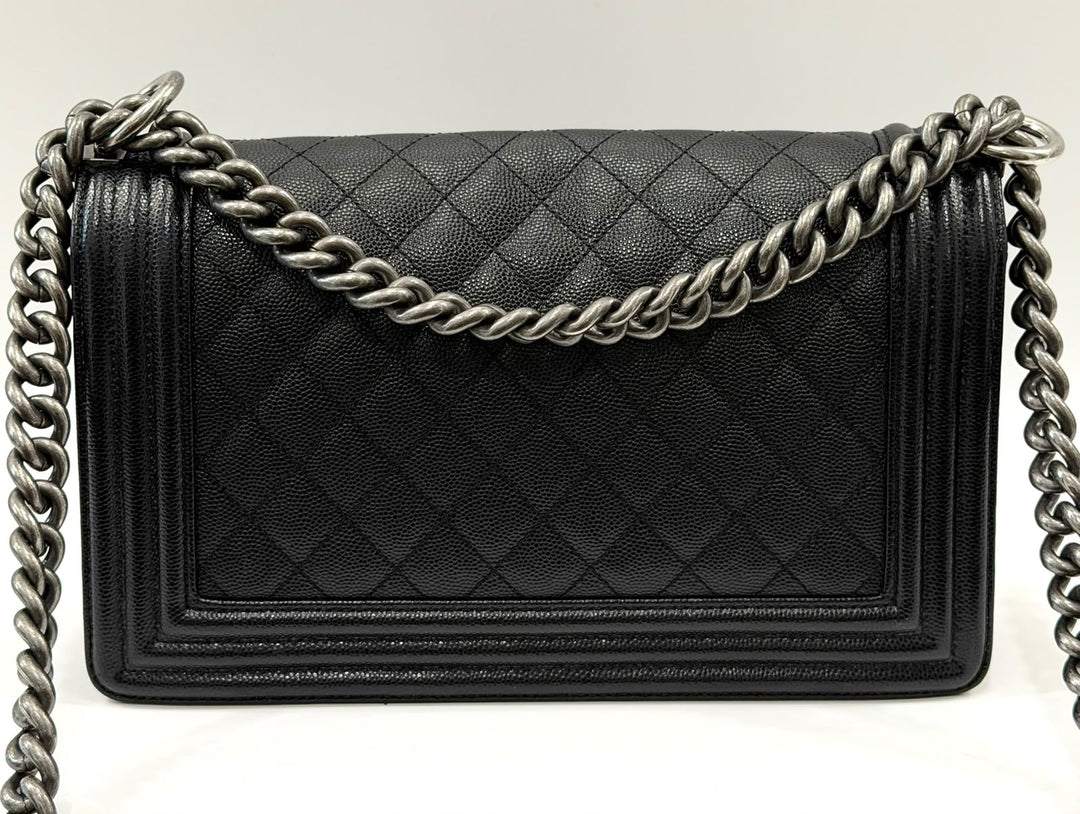 CHANEL MEDIUM CAVIAR QUILTED BOY BAG