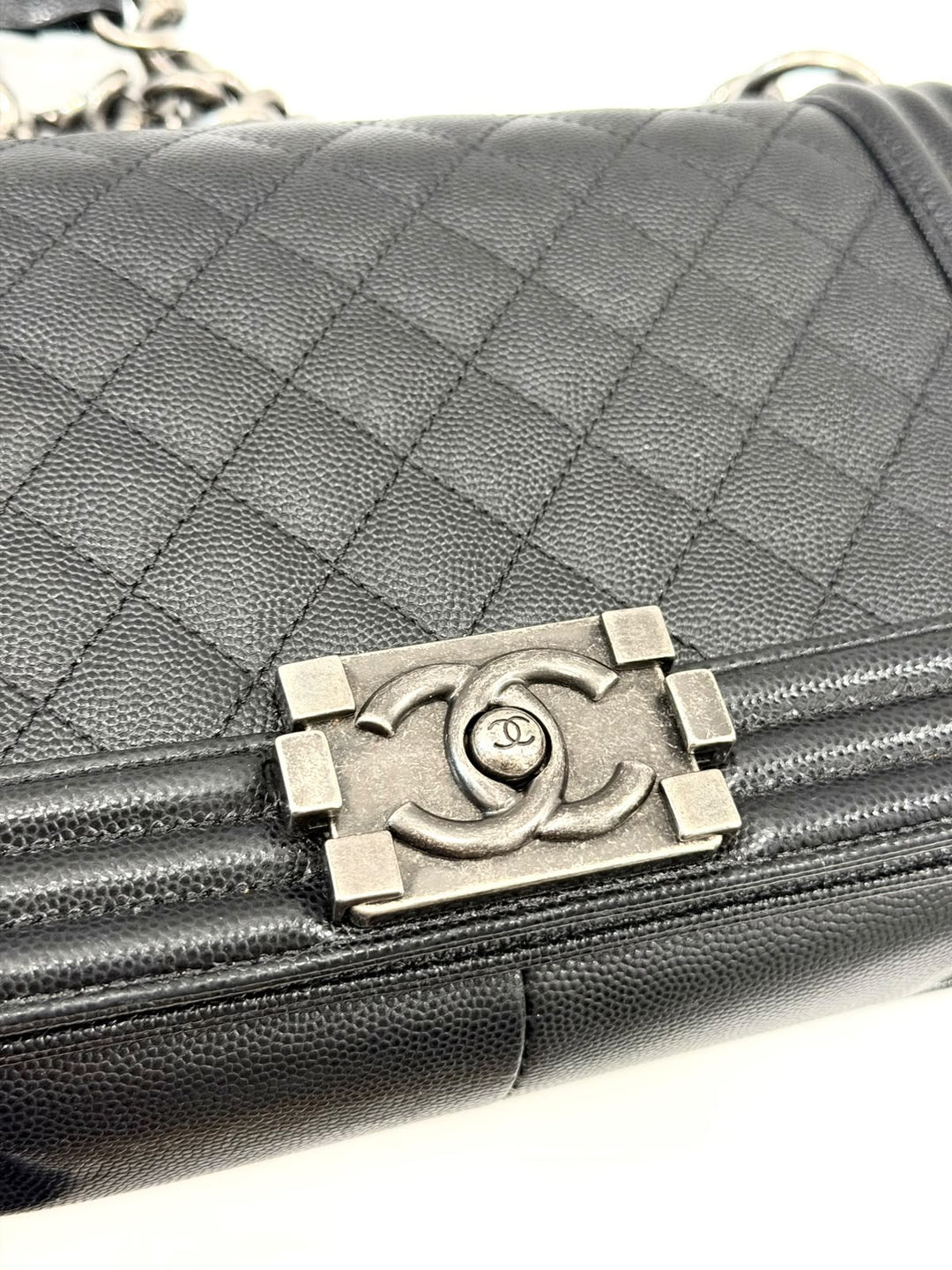 CHANEL MEDIUM CAVIAR QUILTED BOY BAG