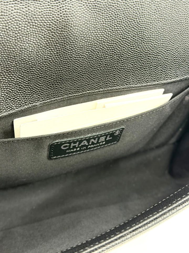 CHANEL MEDIUM CAVIAR QUILTED BOY BAG