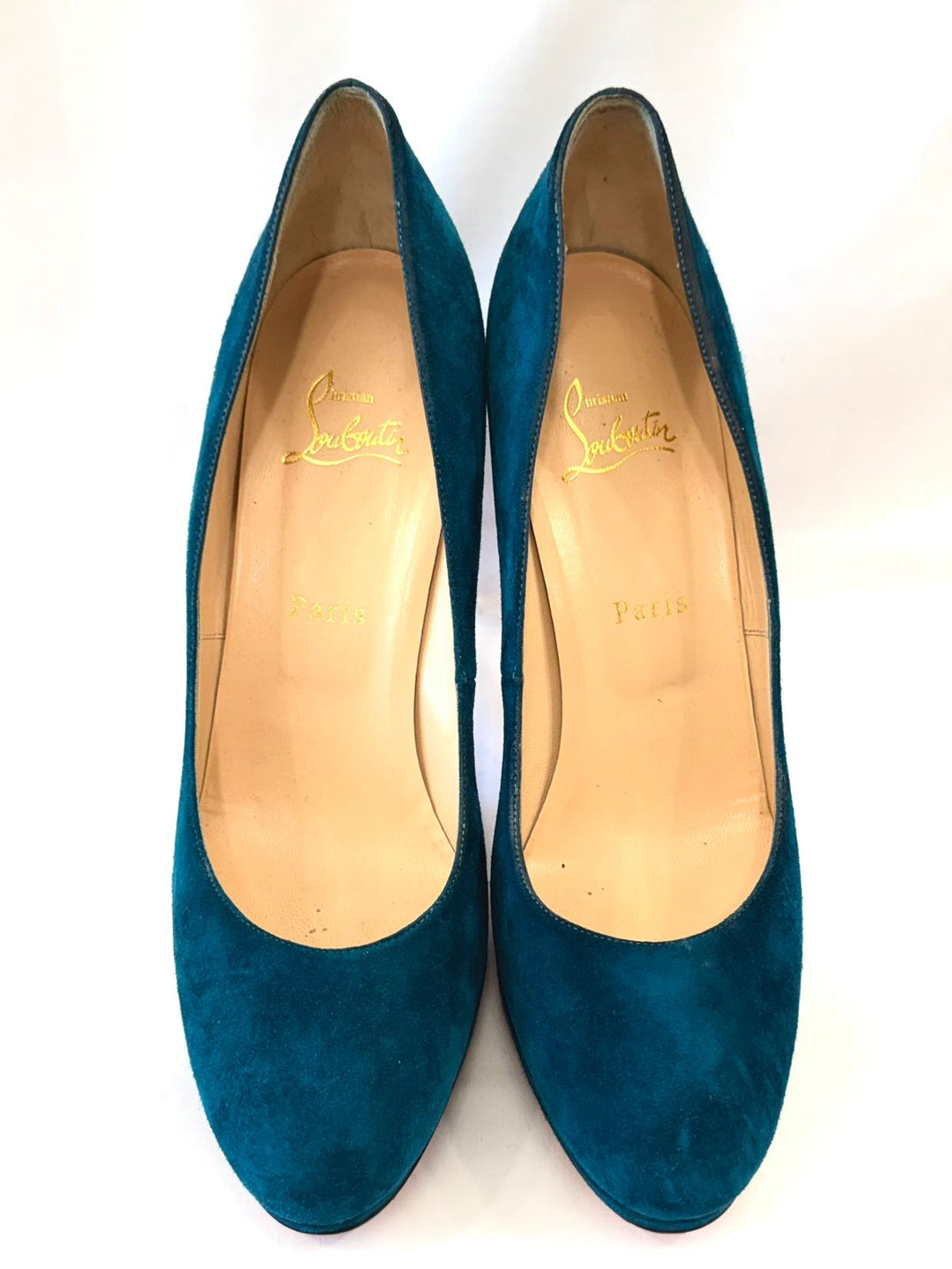 LOUBOUTIN NEW SIMPLE 120 VEAU SUEDE PUMPS