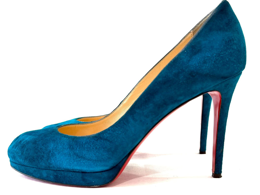 LOUBOUTIN NEW SIMPLE 120 VEAU SUEDE PUMPS