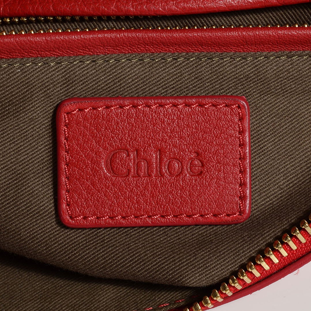 CHLOÉ CALFSKIN LEATHER MEDIUM MARCIE SATCHEL BAG