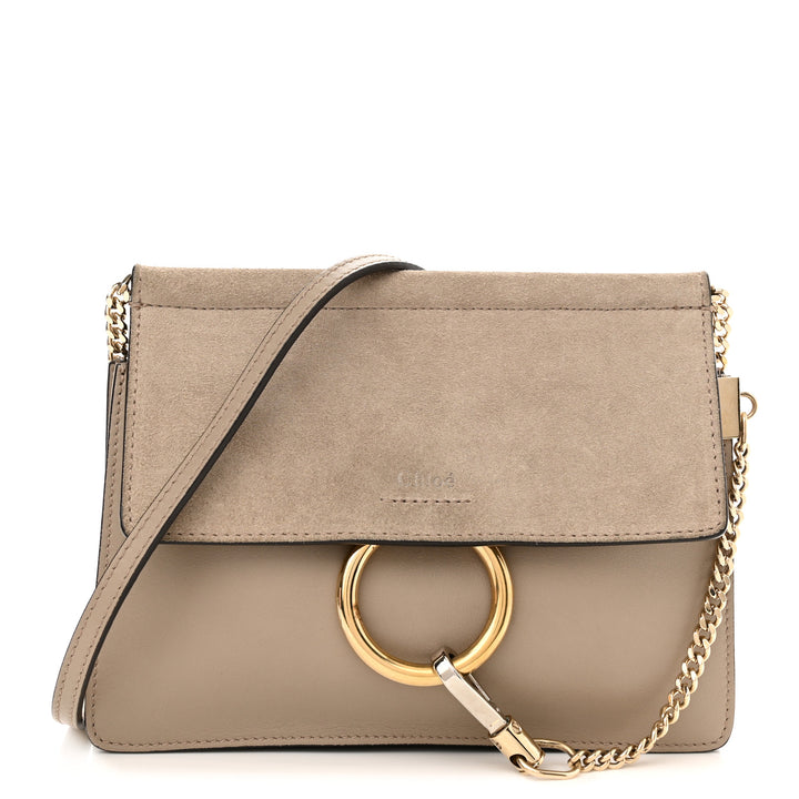 CHLOÉ FAYE MEDIUM FLAP SUEDE LEATHER CROSSBODY BAG