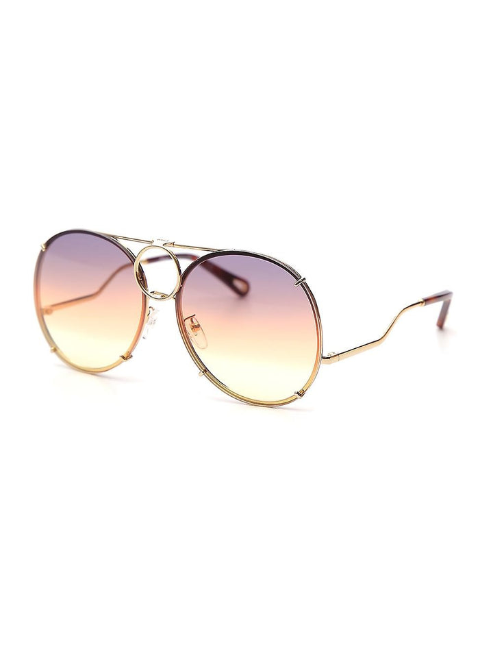 CHLOÉ VICKY INTERCHANGEABLE LENSES AVIATOR SUNGLASSES