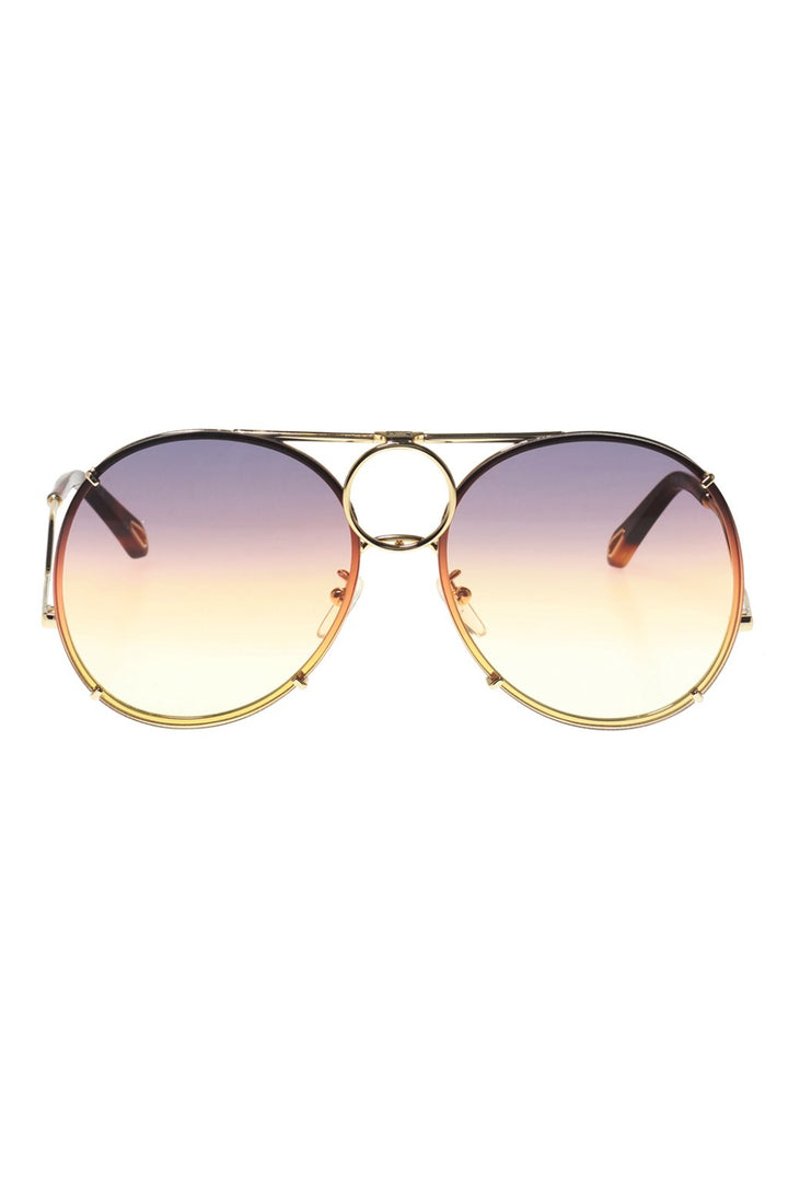 CHLOÉ VICKY INTERCHANGEABLE LENSES AVIATOR SUNGLASSES