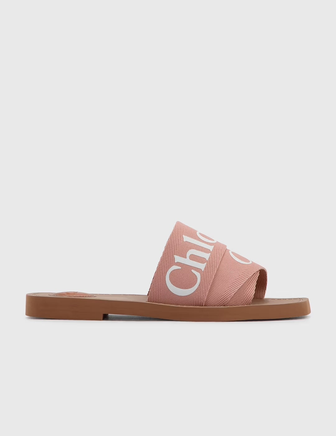 CHLOÉ LOGO WOODY FLAT MULES