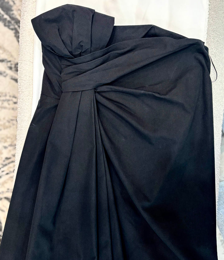 CHLOÉ BLACK MINI STRAPLESS DRESS