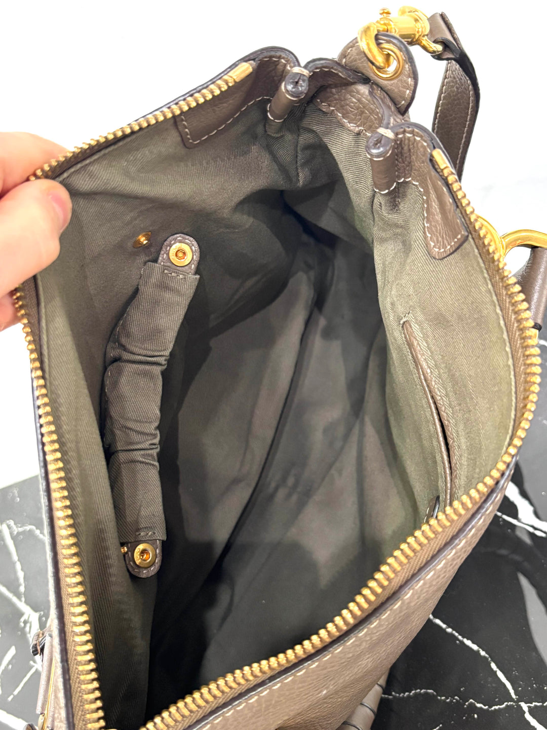 CHLOÉ MEDIUM MARCIE CALFSKIN LEATHER BAG