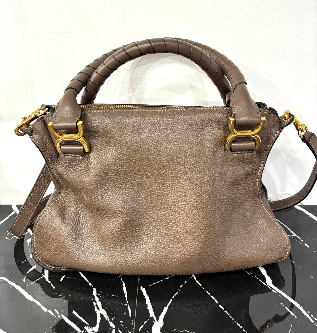 CHLOÉ MEDIUM MARCIE CALFSKIN LEATHER BAG