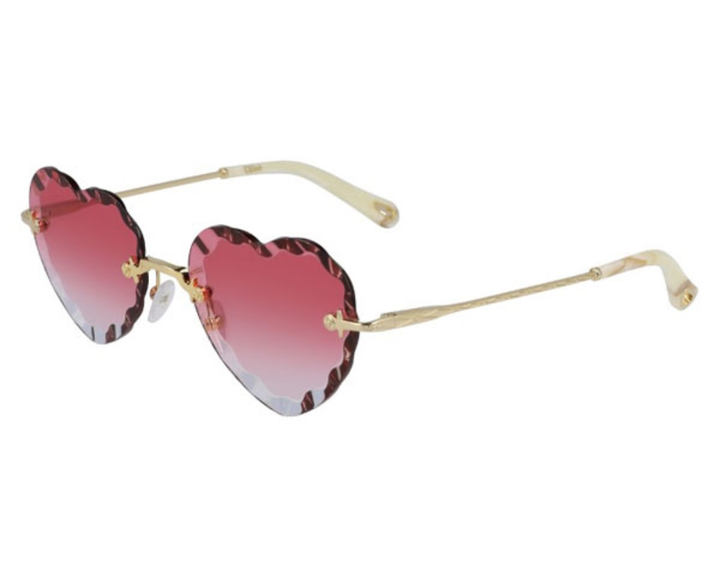 CHLOÉ ROSIE HEART SHAPE CE150S 823 CORAL SUNGLASSES