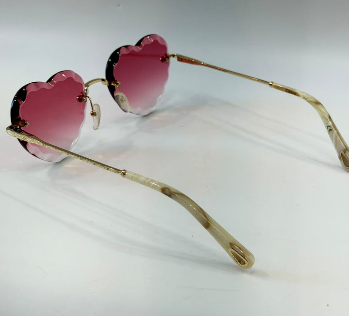 CHLOÉ ROSIE HEART SHAPE CE150S 823 CORAL SUNGLASSES