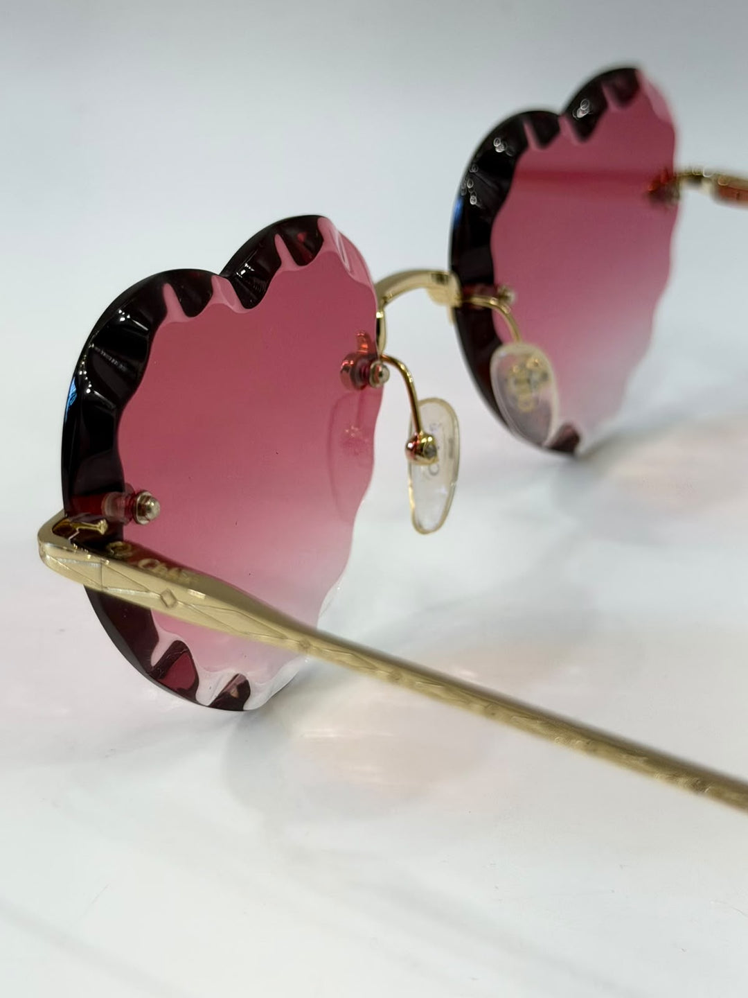 CHLOÉ ROSIE HEART SHAPE CE150S 823 CORAL SUNGLASSES