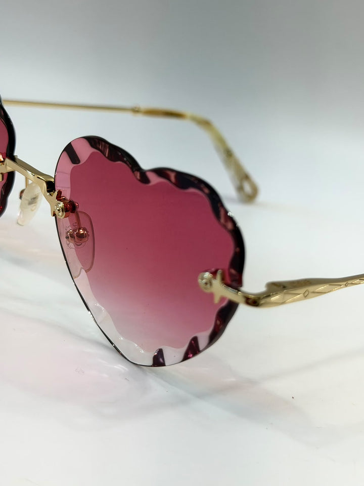 CHLOÉ ROSIE HEART SHAPE CE150S 823 CORAL SUNGLASSES