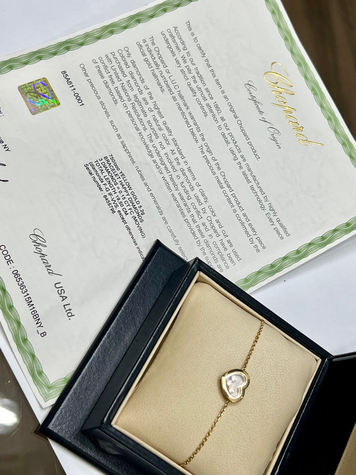 CHOPARD 18K GOLD HAPPY HEART DIAMONDS BRACELET