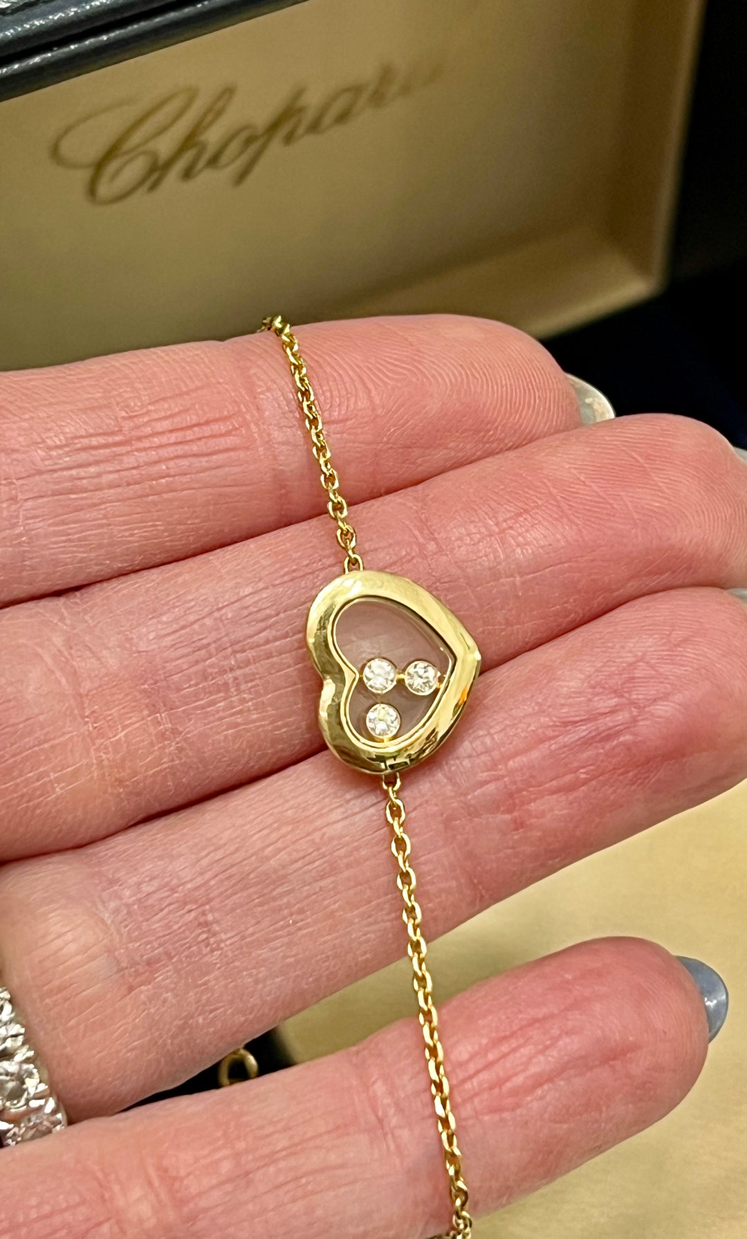 CHOPARD 18K GOLD HAPPY HEART DIAMONDS BRACELET