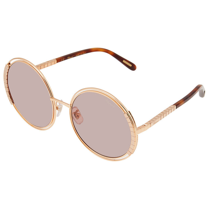 CHOPARD ROSE GOLD TONE ROUND SUNGLASSES
