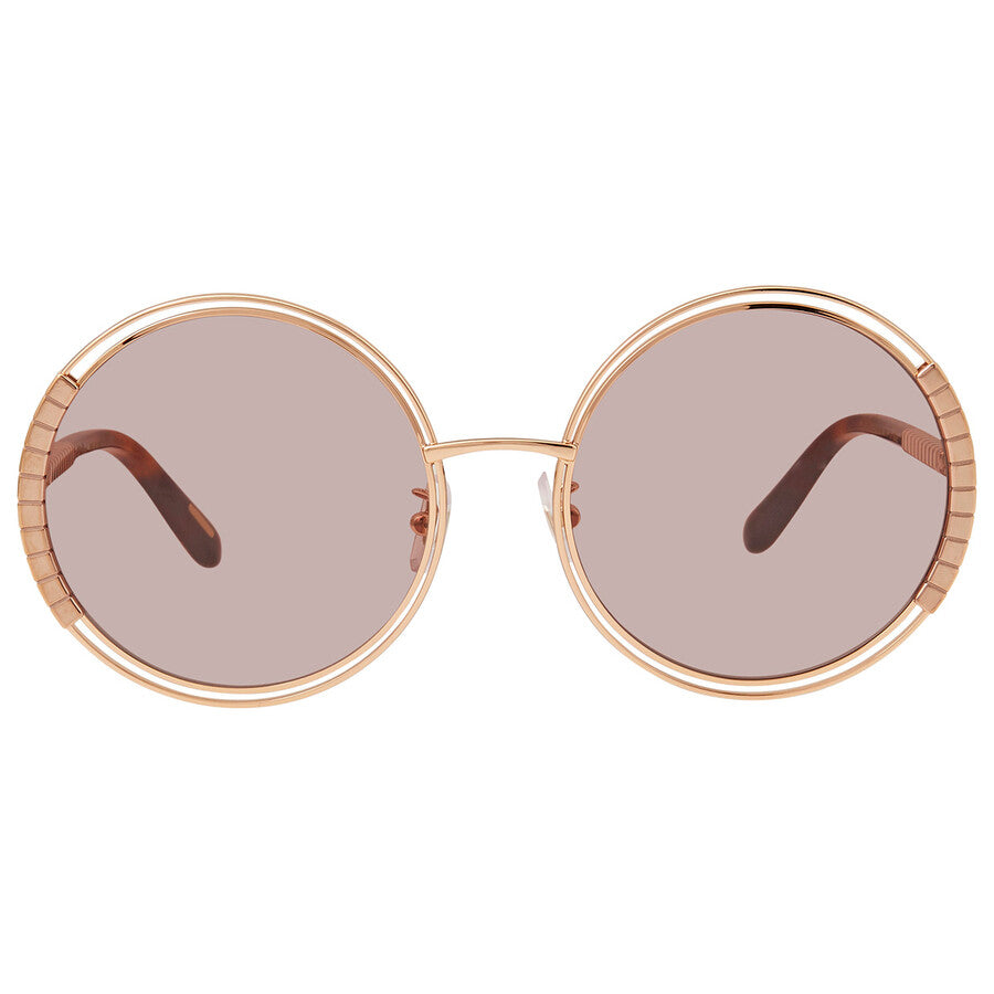 CHOPARD ROSE GOLD TONE ROUND SUNGLASSES