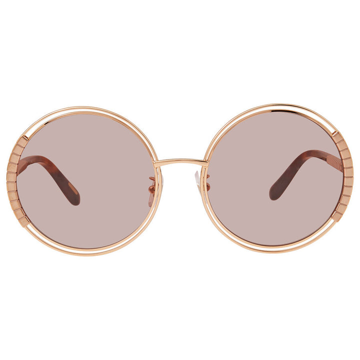 CHOPARD ROSE GOLD TONE ROUND SUNGLASSES