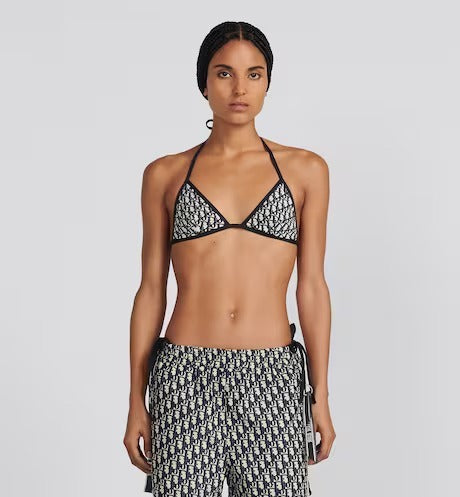 CHRISTIAN DIOR OBLIQUE TWO PIECE BIKINI SWIMSUIT