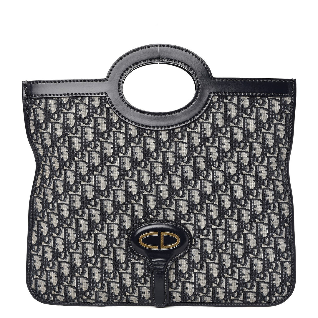 CHRISTIAN DIOR OBLIQUE MONOGRAM FOLD OVER CLUTCH BAG