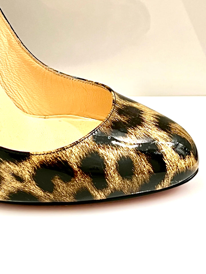 CHRISTIAN LOUBOUTIN DORISSIMA DEGRADE LEOPARD 100 PUMPS