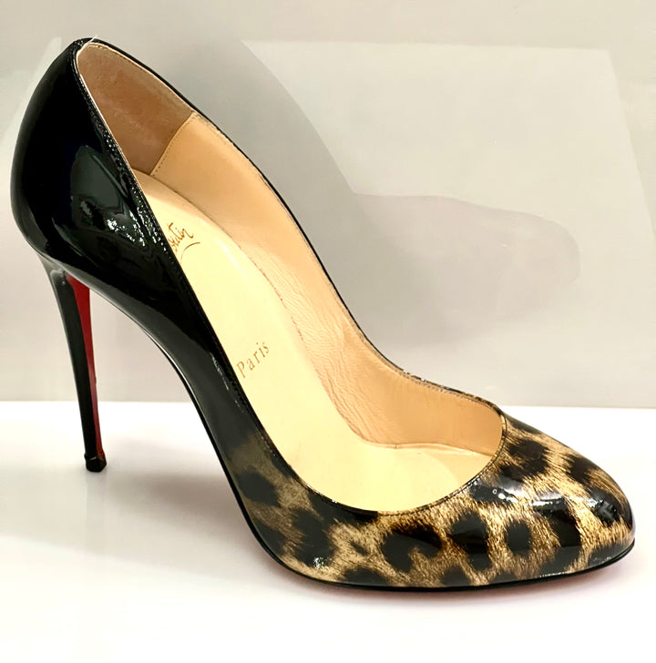 CHRISTIAN LOUBOUTIN DORISSIMA DEGRADE LEOPARD 100 PUMPS
