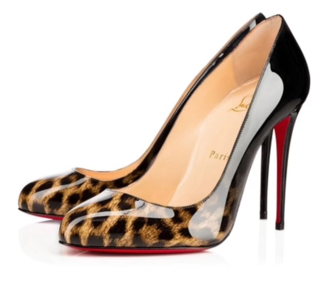 CHRISTIAN LOUBOUTIN DORISSIMA DEGRADE LEOPARD 100 PUMPS
