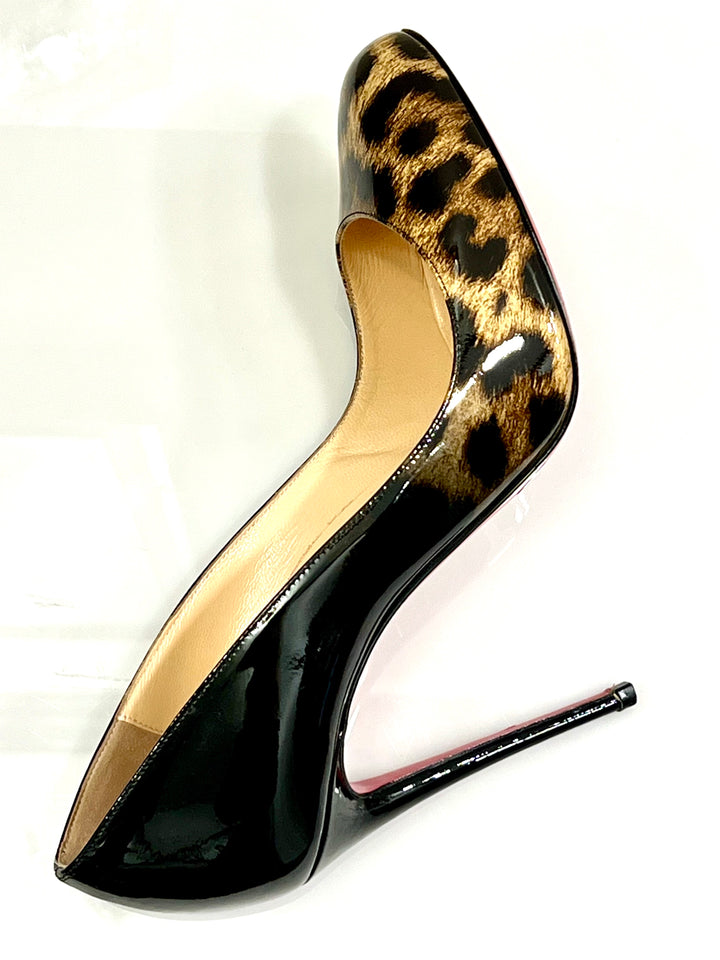 CHRISTIAN LOUBOUTIN DORISSIMA DEGRADE LEOPARD 100 PUMPS