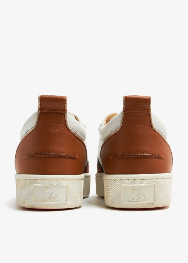 CHRISTIAN LOUBOUTIN HAPPYRUI LEATHER &amp; SUEDE SNEAKERS