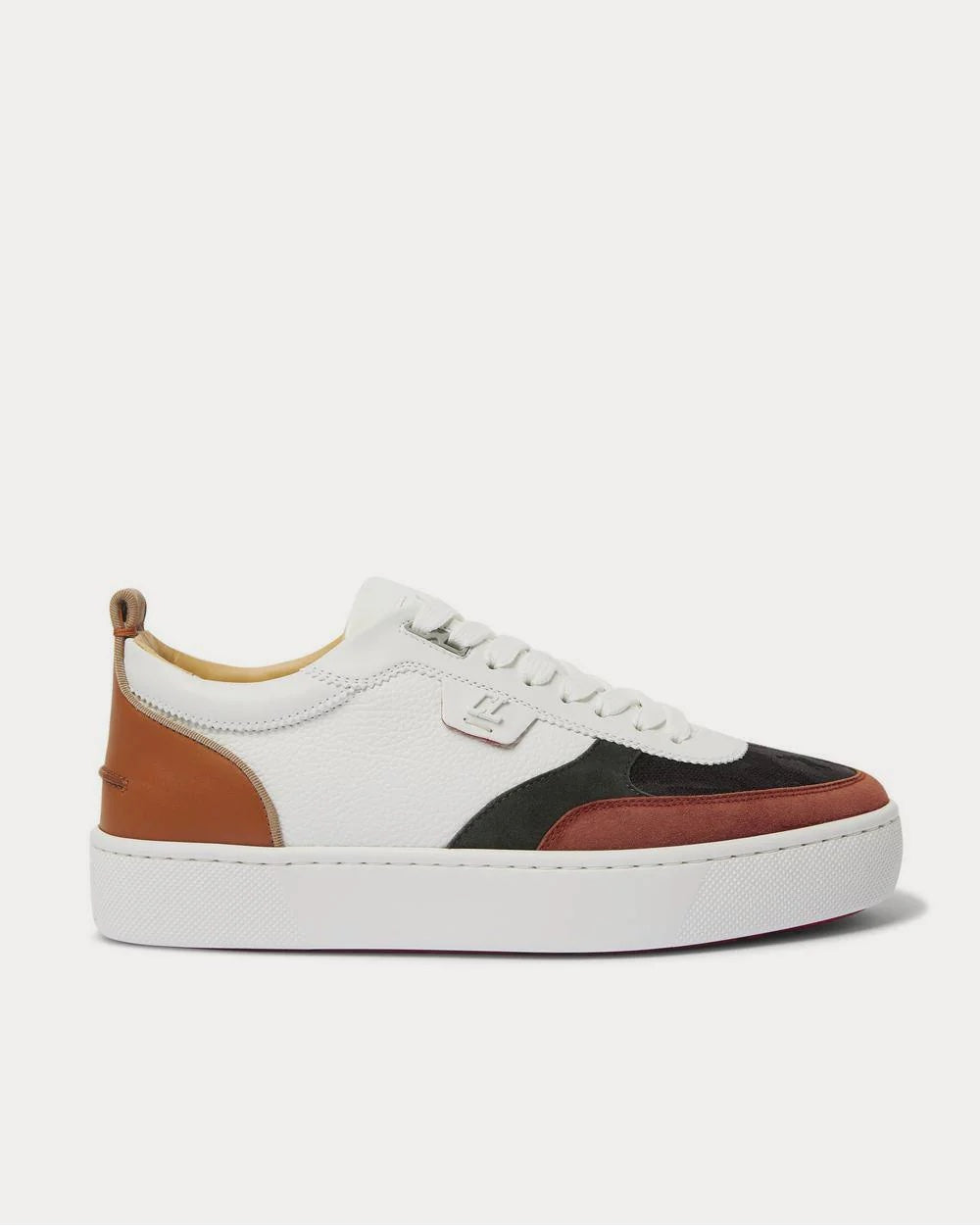 CHRISTIAN LOUBOUTIN HAPPYRUI LEATHER &amp; SUEDE SNEAKERS