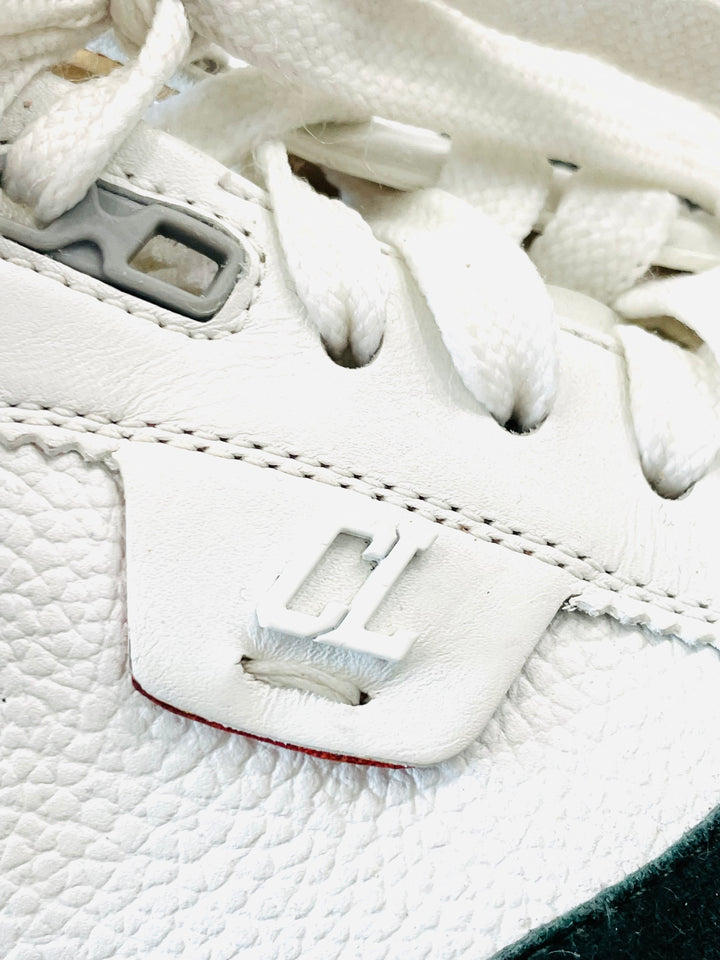 CHRISTIAN LOUBOUTIN HAPPYRUI LEATHER &amp; SUEDE SNEAKERS